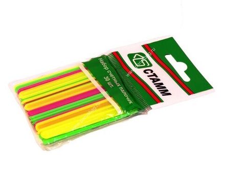 Счётные палочки 30шт., неоновые, в пакетике, Стамм