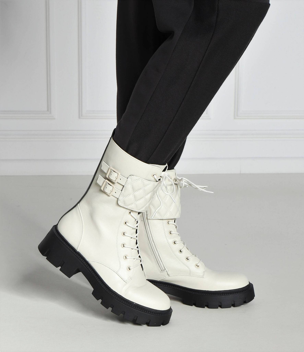 Кожаные ботильоны sery Guess - кремовый(FL7SER LEA10)