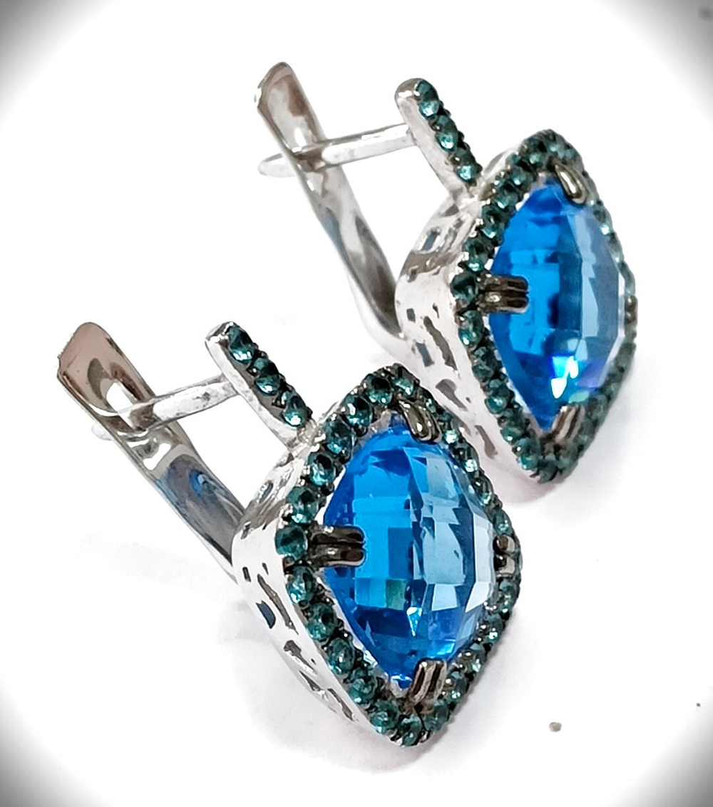 "Эстерелла" - ювелирные серьги из серебра 925 пробы