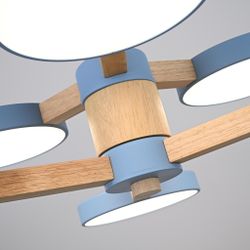 Люстра на штанге TURNA DBL L6 Blue