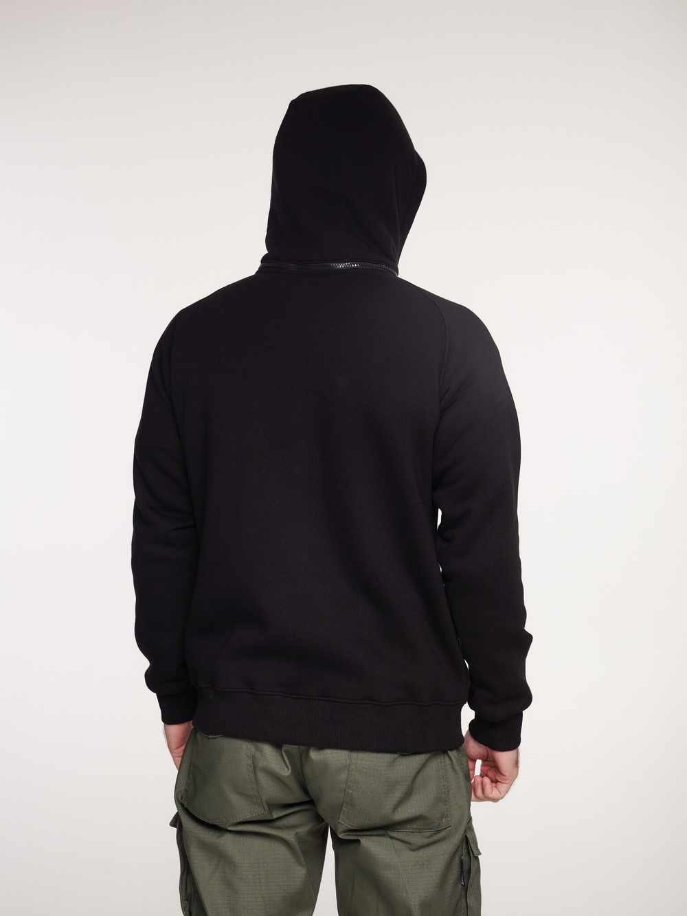 Худи Варгградъ мужской чёрный "Скаут" с начёсом