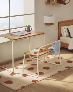 Ковер Tandani бежевый с рисунком гепарда 90 x 150 см