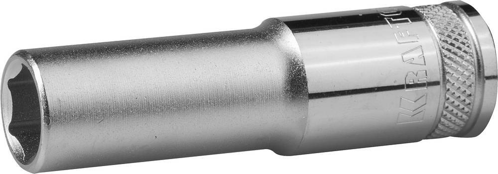 Торцовая головка KRAFTOOL ″INDUSTRIE QUALITAT″, удлиненная, Cr-V, FLANK, хромосатинированная, 1/2″, 13 мм