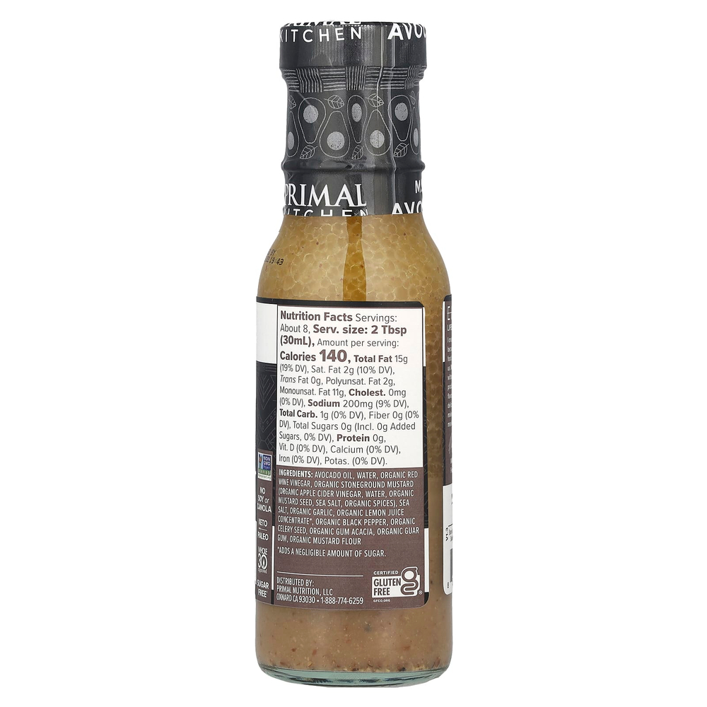 Primal Kitchen, Масло и уксус, винегрет и маринад с маслом авокадо, 236 мл (8 жидк. унц.)