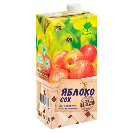 Сок натуральный Плодовое яблоко 1 л