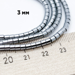 Гематит (имитация), цвет серебристый, размер около 2,7 мм, цена за 71-72 шт (1/2 нити)