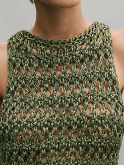 Massimo Dutti Трикотажный топ - Studio, фисташковый