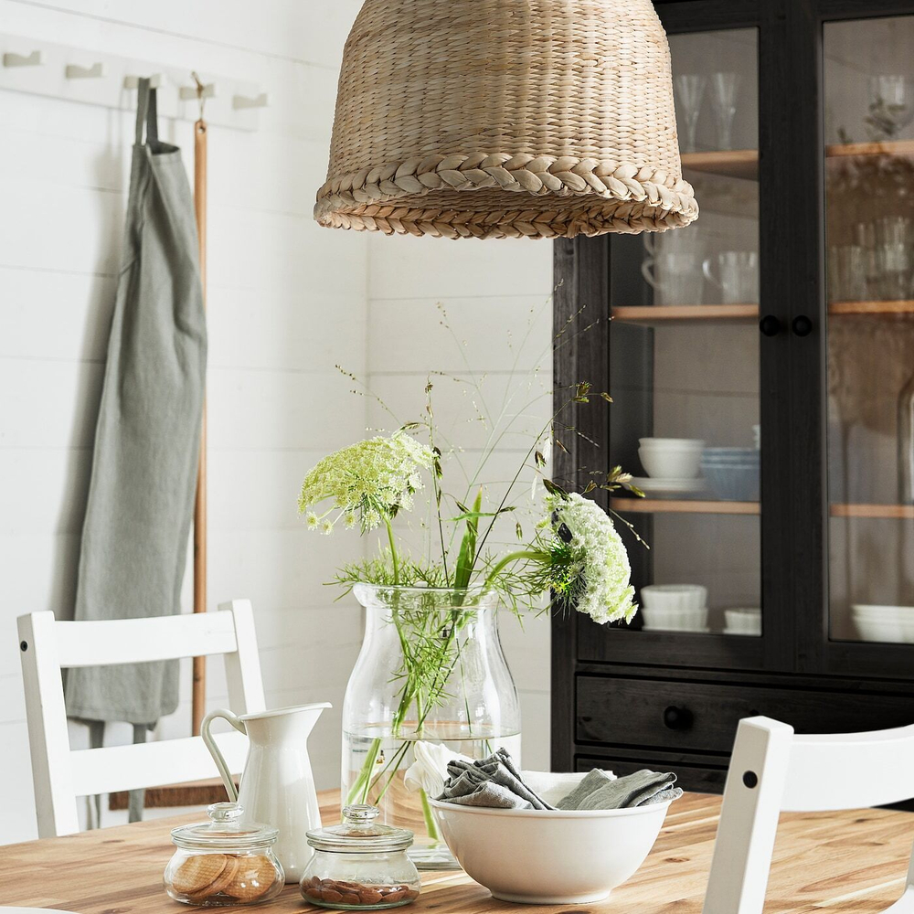 IKEA MÄVINN  (ИКЕА МÄВИНН)  -  Абажур для подвесной лампы, банановое волокно/ручная работа, 43 см
