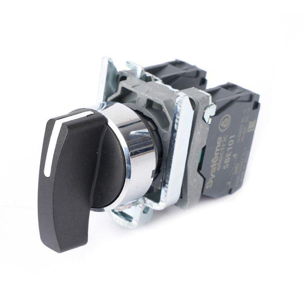 Переключатель модульный SB4 в сборе 22мм 3поз. с возвратом ручка 2НО SE SB4BJ53 Переключатель модульный SB4 в сборе 22мм 3поз. с возвратом ручка 2НО SE SB4BJ53