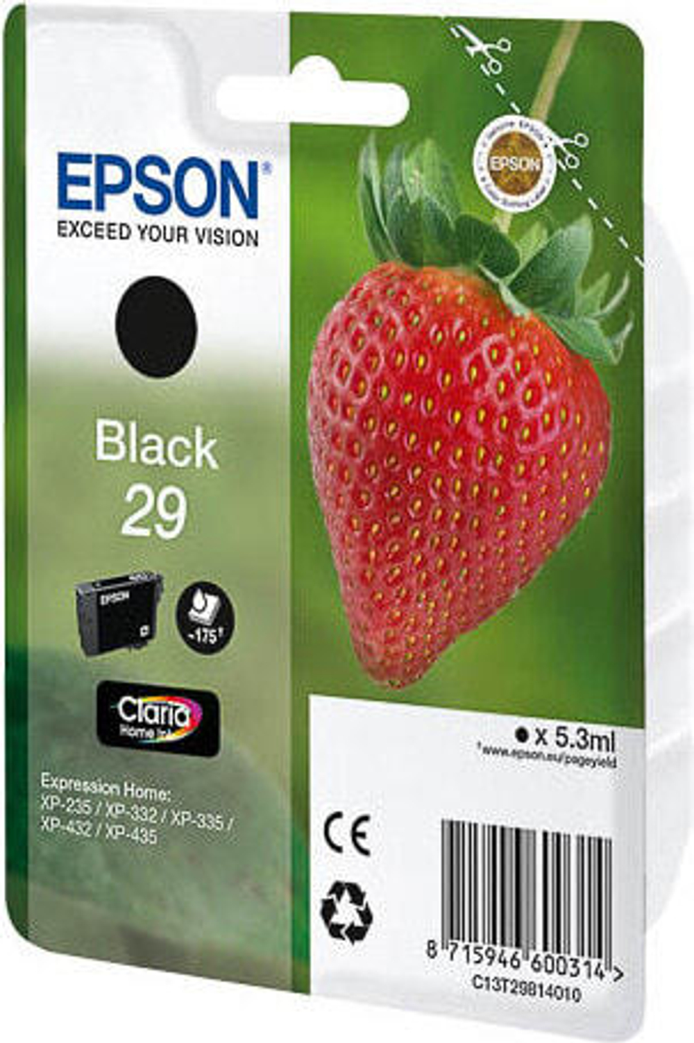 Epson Strawberry 29 K Подлинный Черный 1 шт C13T29814010