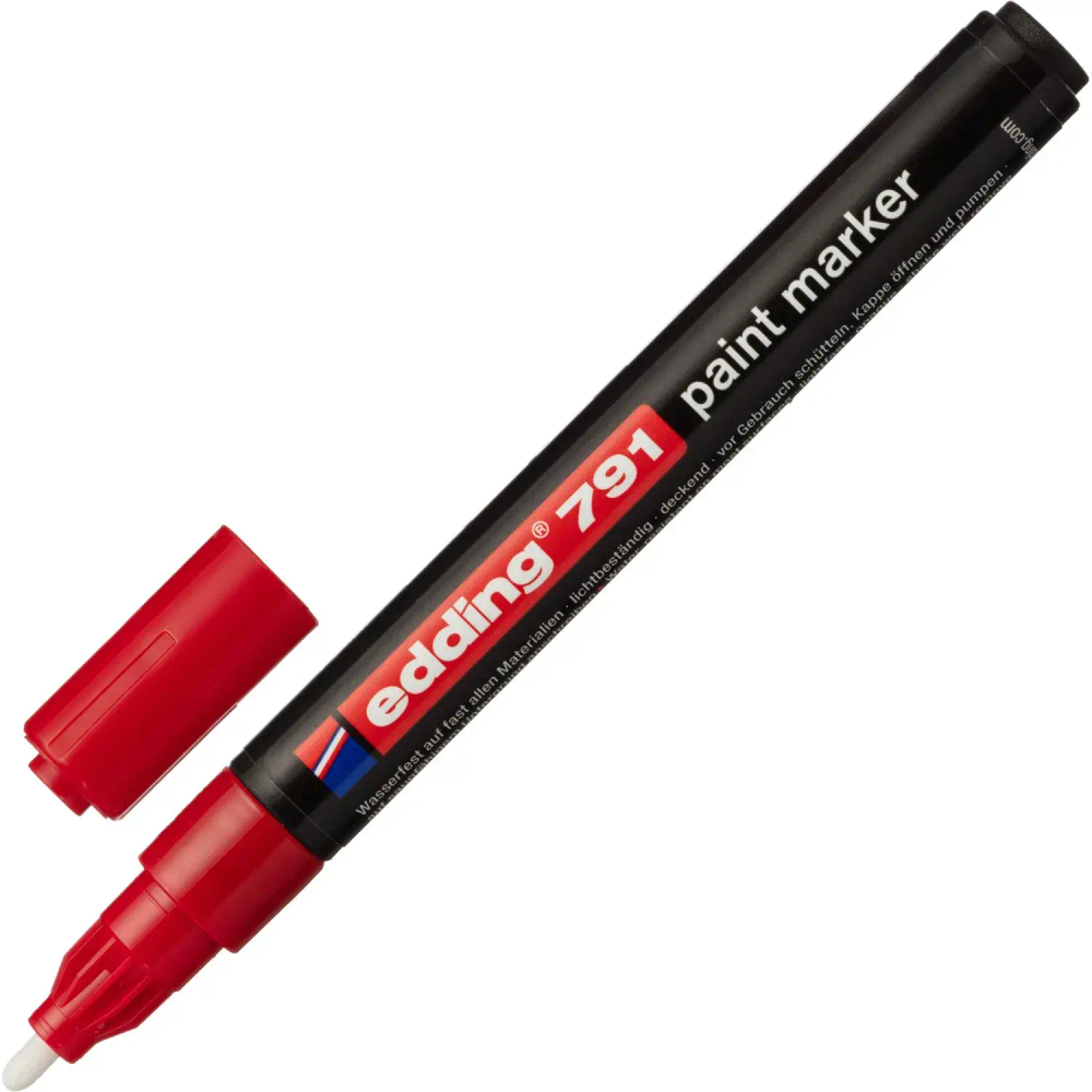 Маркер лаковый EDDING 791/2 красный 1-2мм, пласт. корп