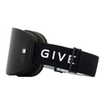 Givenchy Logo Ski Goggle In Matte Black & Smoke