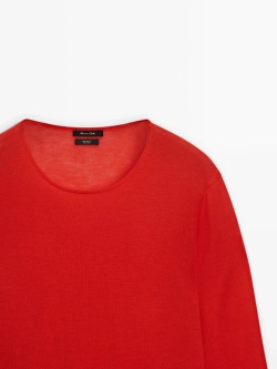 Massimo Dutti Свитер из 100% шерсти, оранжевый