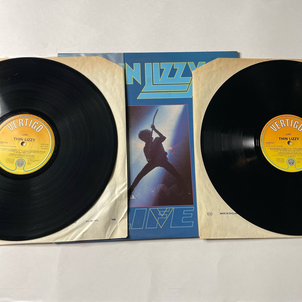 Винтажная виниловая пластинка LP Thin Lizzy Life Live (UK 1983)