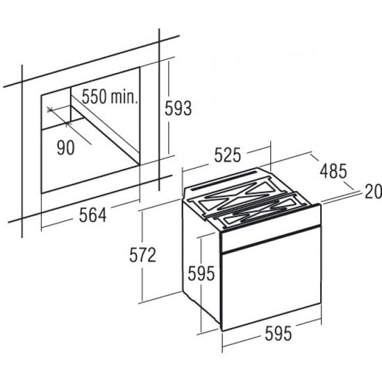 Электрический духовой шкаф CATA HGR 110 AS WH
