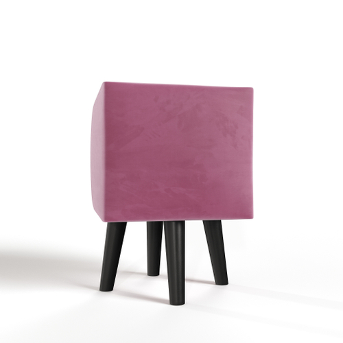 Пуф квадратный на высоких ножках Фантазёр Z-10 (Бордовый) в офис, дом, салон красоты, прихожая, гостиная, на кухню, в кафе, в зону ожидания, в коридор, к туалетному столику. Банкетка, подставка.