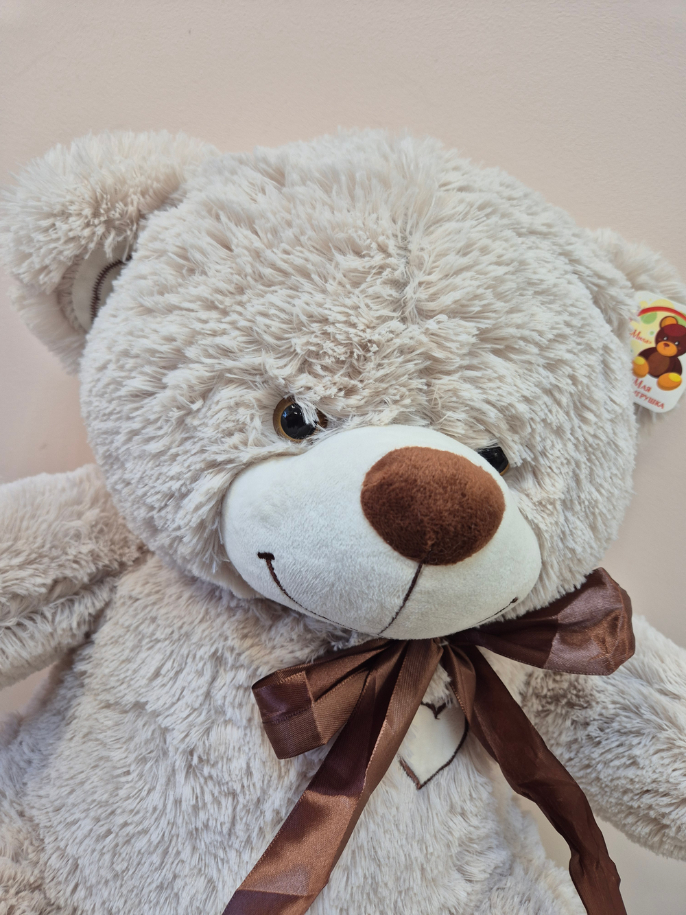 Мягкая игрушка медведь бежевый 70 см