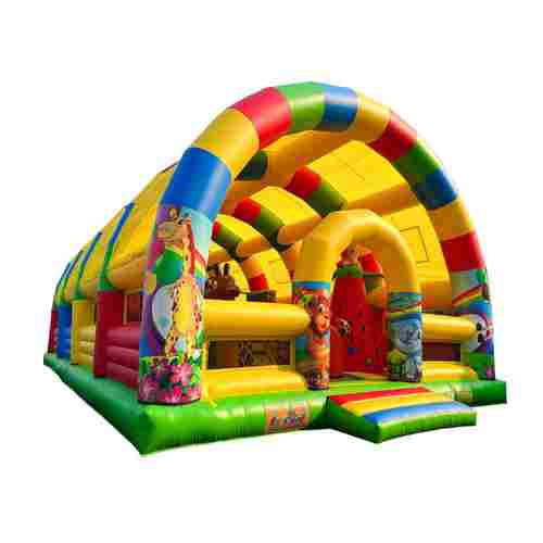 Коммерческий надувной батут «Страна Сафария» с крышей, 13*8*6 м