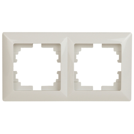 Рамка для розеток и выключателей Intro Solo 4-502-02 на 2 поста, СУ, слоновая кость