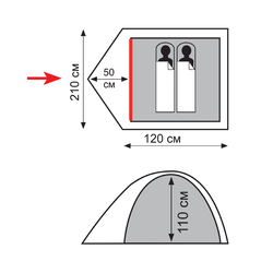 Totem палатка Trek 2 (V2) (зеленый)
