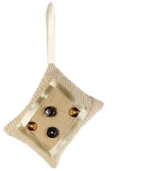 Декоративная подушечка кремового цвета 11 см, (161774)