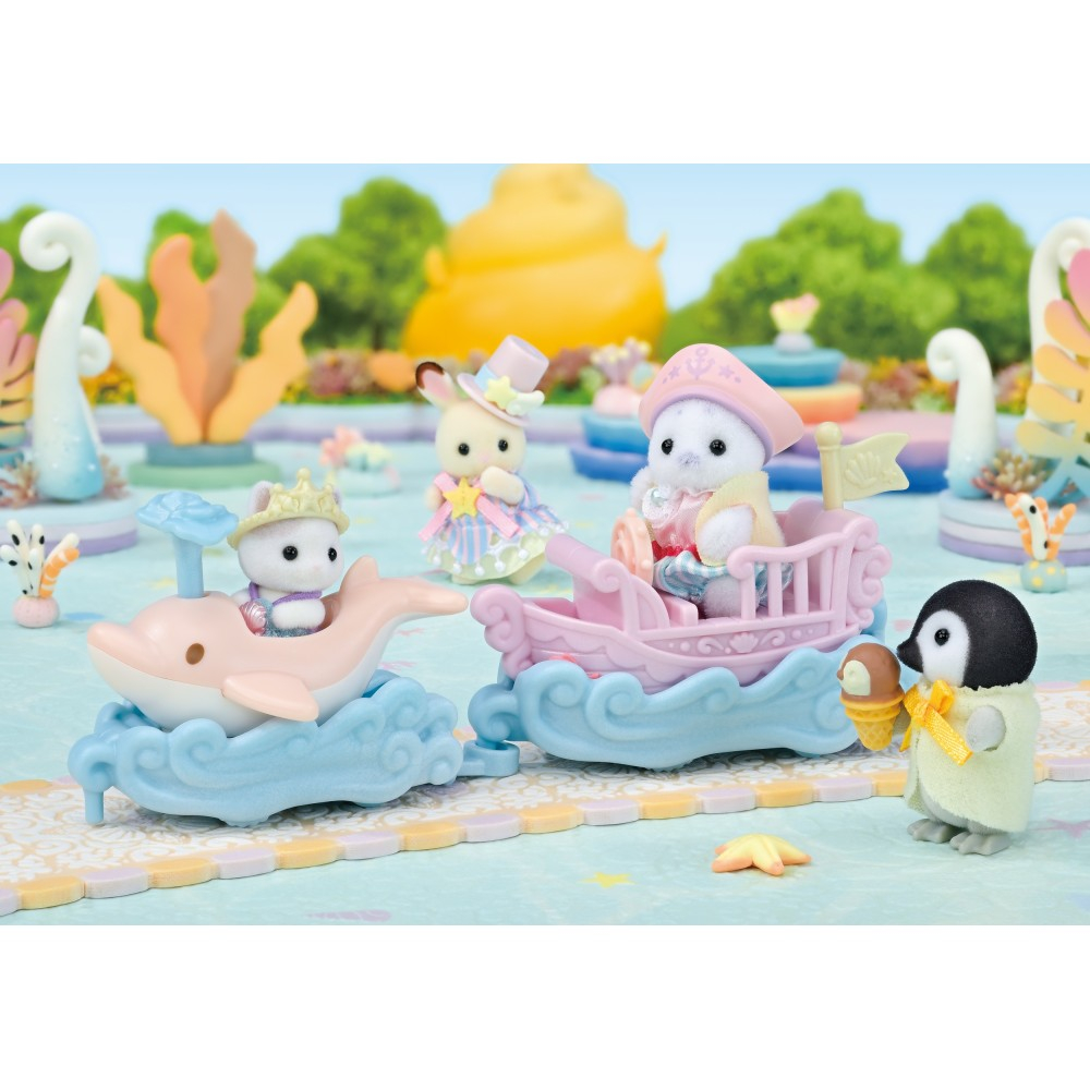 Sylvanian Families - МОРСКИЕ ТРАНСПОРТНЫЕ СРЕДСТВА в парке развлечений Набор с фигурками 5820