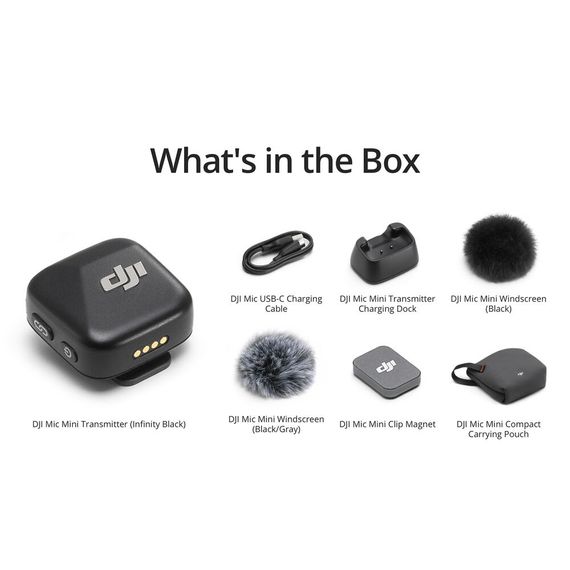 Микрофон DJI Mic Mini Transmitter Infinity Black + зарядка + чехол