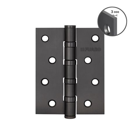 Петля универсальная усиленная Fuaro (Фуаро) HEAVY IN4400U SN (Графит) 100х75х3 мм