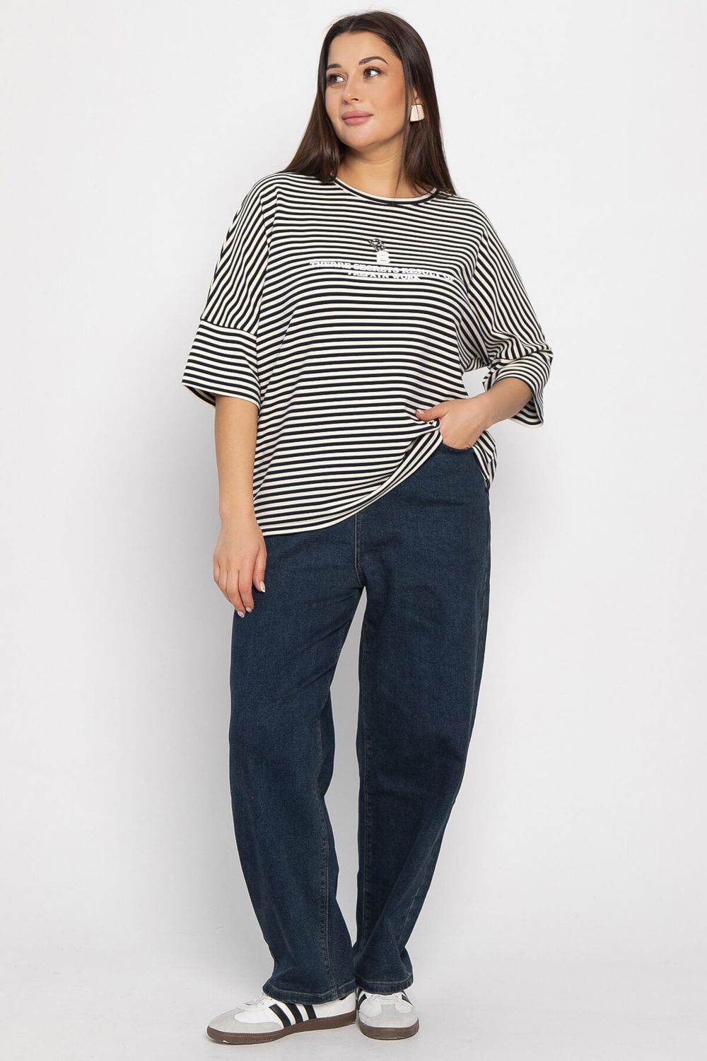 Блуза Монтана (бело-синяя) Б14887-20М LT Collection