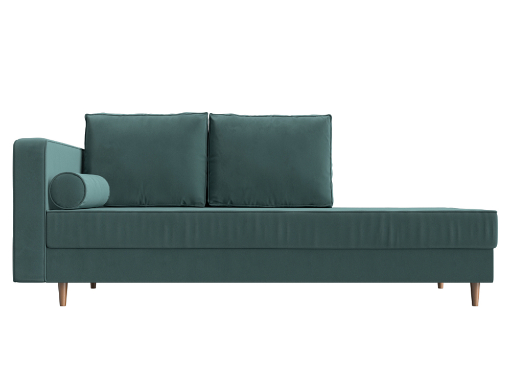 Кушетка Прайм левая, Бирюзовый, Велюр, 100874L