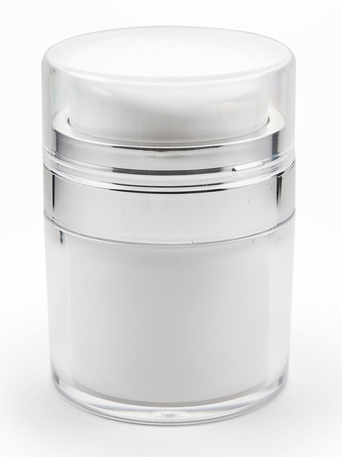 Вакуумный дозатор в банке, серебро 30 мл