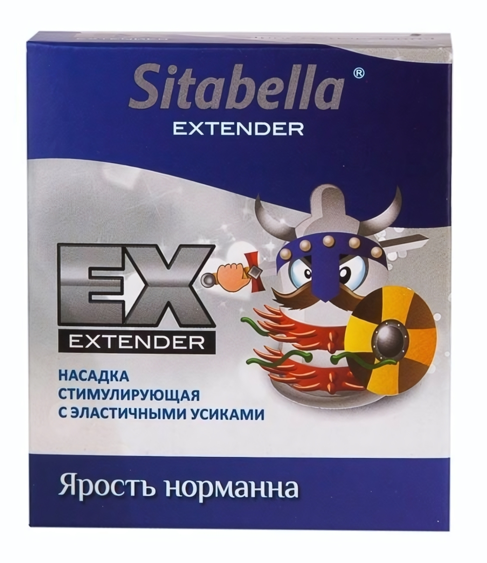 Стимулирующая насадка Sitabella Extender Ярость норманна (Цвет: прозрачный)