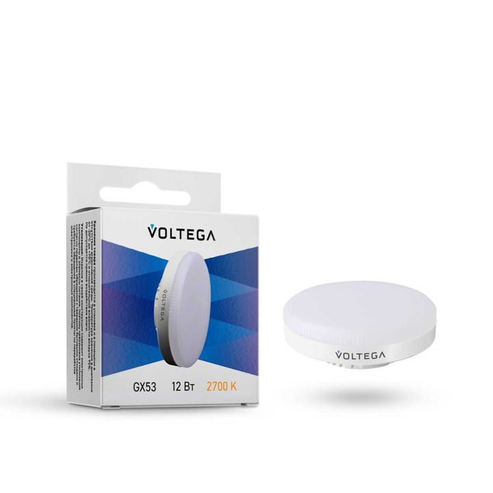 Лампа светодиодная Voltega GX53 12W 2700K матовая 7233