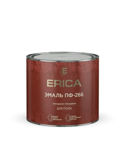 Эмаль Erica ПФ-266, красно-коричневая, 0,8 кг