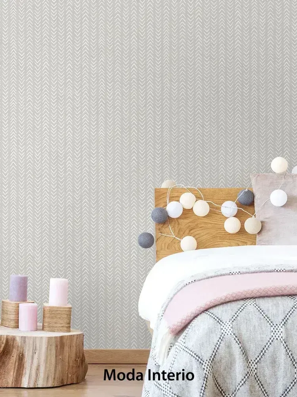 Обои винил на флизелине, геометрия на серо-бежевом, ковер, мешковина, метровые, для коридора, Arrow (Moda interio)