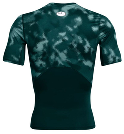 Мужская теннисная футболка Under Armour HeatGear Printed Short Sleeve T-Shirt - hydro teal/white