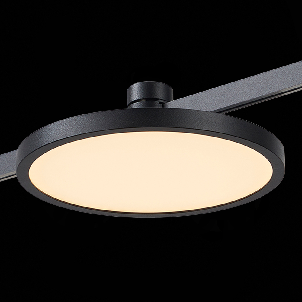 ST818.406.12 Магнитный трековый светильник FARM Черный LED 1*10W 3000K 500Lm Ra90 120 IP20 D168xH54 24V