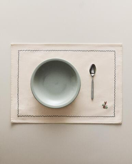 Zara Home сервировочная салфетка из хлопка, вышивка, 50 35 см · 7268/023