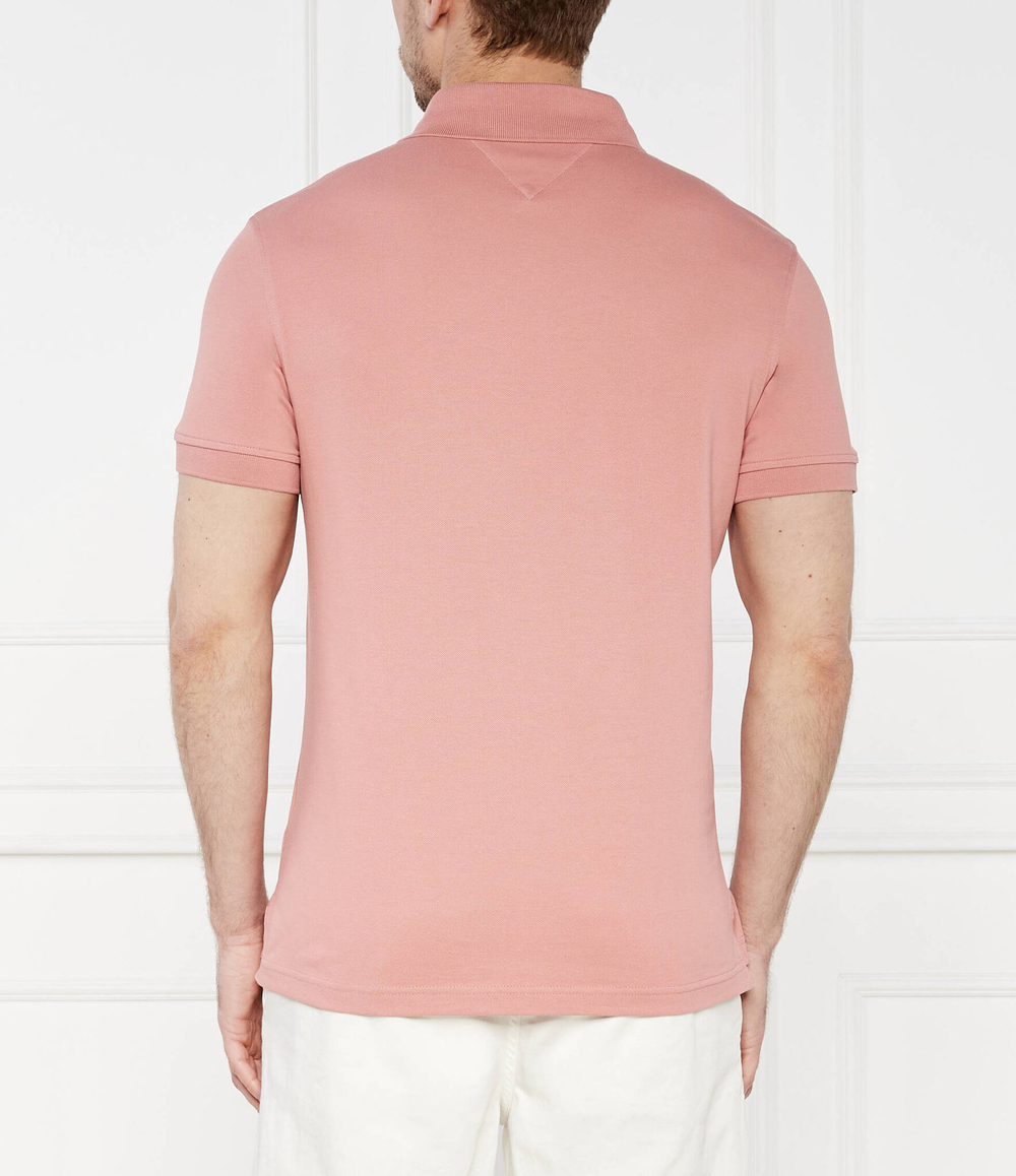 Поло Tommy Hilfiger - пудро-розовый(MW0MW17770)