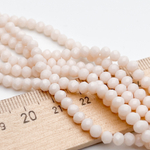 Бусины стекло, цвет персиковый, размер 3,5*4 мм, цена за нить 38 см