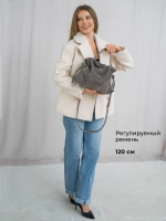 сумка через плечо средняя натуральная замша