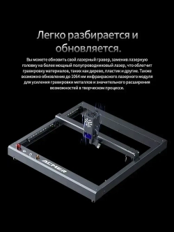 ACMER P2 33W лазерный гравер и гравировальный станок по металлу, дереву, коже, с лазерной резкой, для DIY и производства