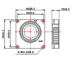 Радиальный вентилятор GDSTIME - 2Pin/4010/24V