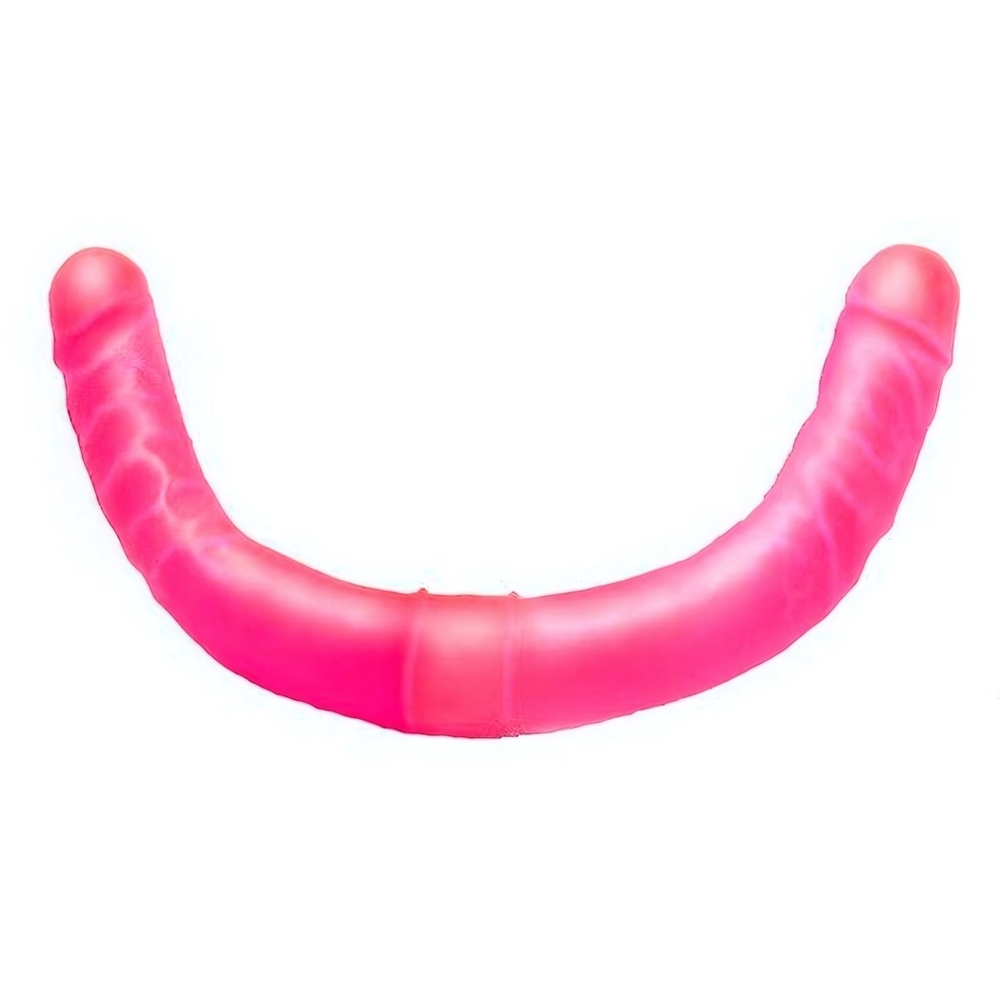 Двойной фаллоимитатор гелевый (Цвет: розовый)