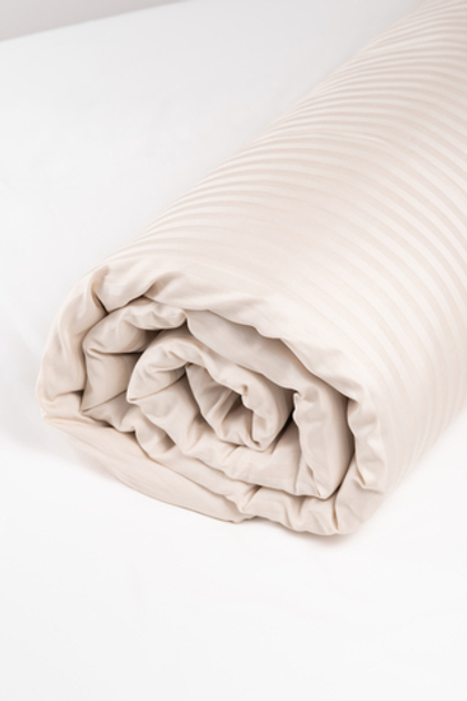 UTOPIA Пододеяльник, сатин бежевый страйп