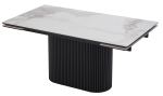 Стол М-City DISAUR Ария 160 Pandora Light, керамика, Черный каркас