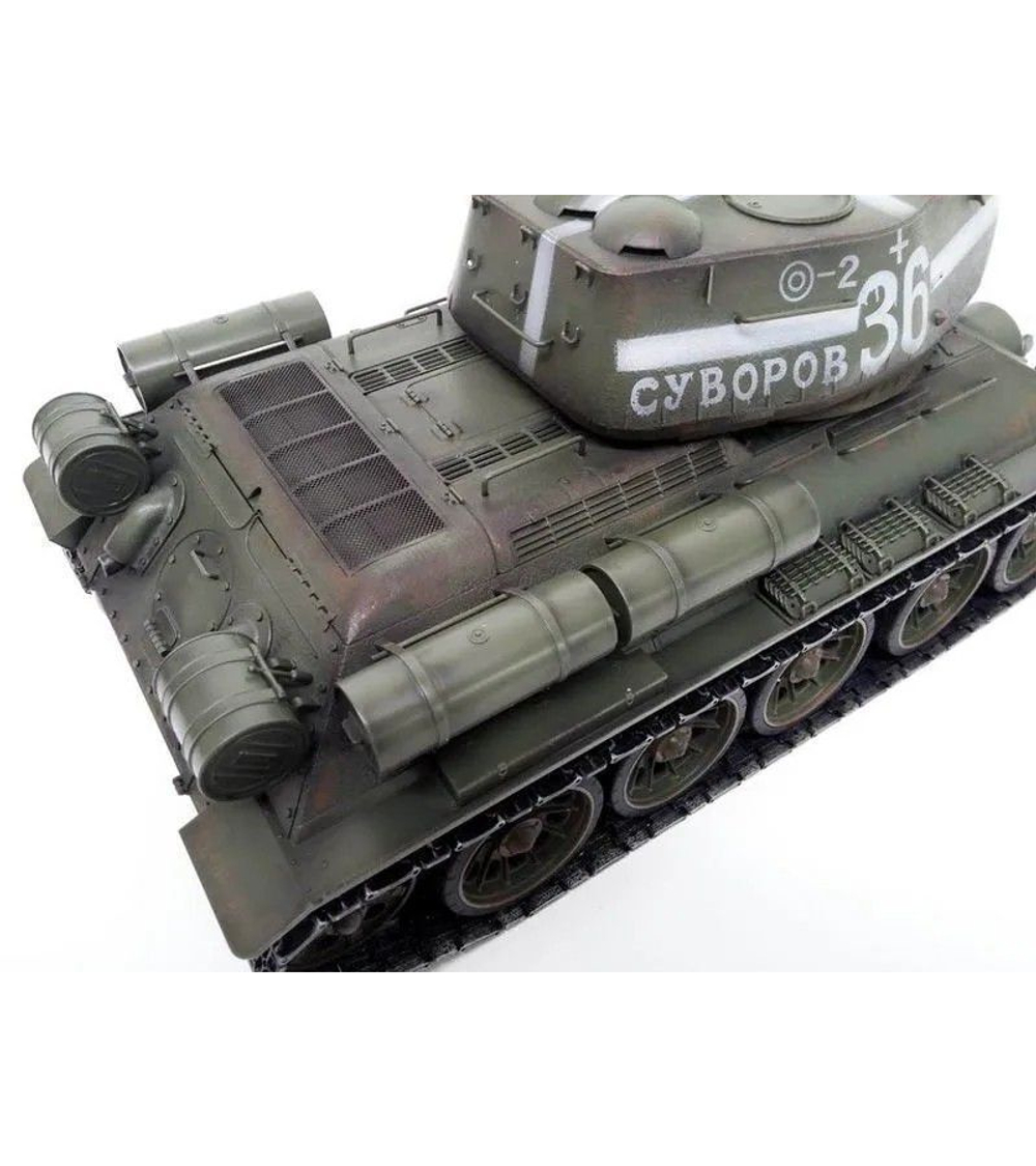 Р/У танк Taigen 1/16 T34-85 (СССР) дым (для ИК боя) V3 2.4G RTR