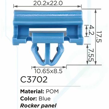 Клипса для крепления внутренней обшивки а/м БМВ пластиковая (100шт/уп.) Forsage клипса C3702(BMW)