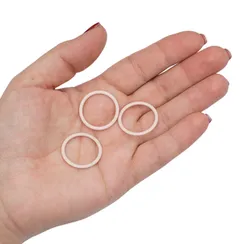 Кольцо для бретели серебристый пион 20 мм