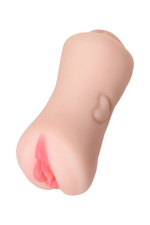 Телесный двусторонний мастурбатор Pretty Mouth - ротик и вагина (Цвет: телесный)